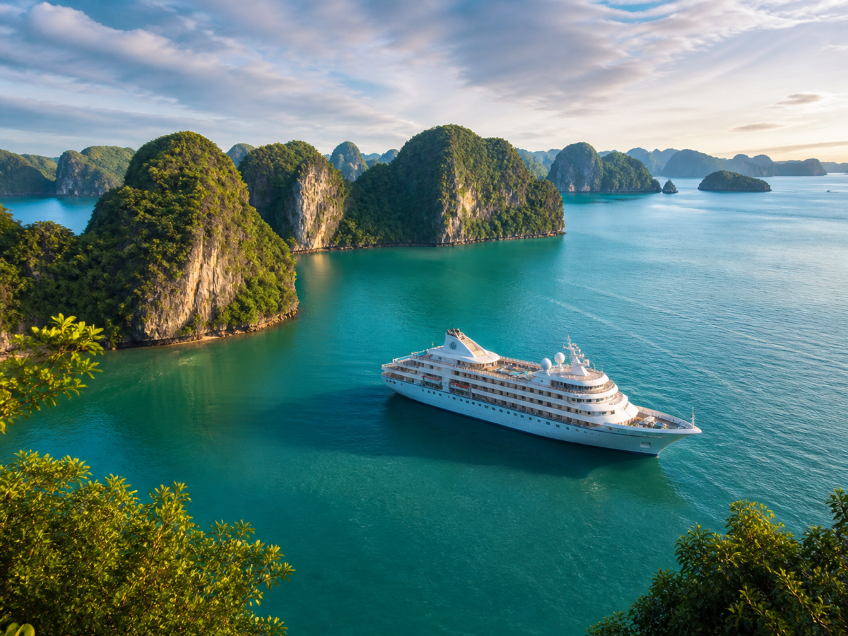 푸른 섬 사이를 항해하는 아시아 크루즈